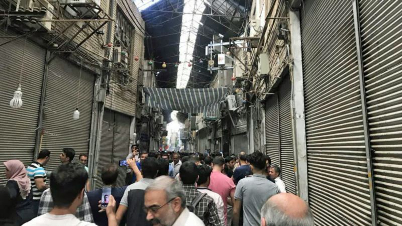 تجمع اعتراضی کسبه بازار تهران