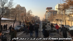 خیابان گلستان هفتم پس از درگیری میان نیروهای امنیتی و دراویش گنابادی