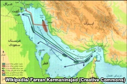 نقشه جنگ نفت‌کش‌ها در خلیج فارس