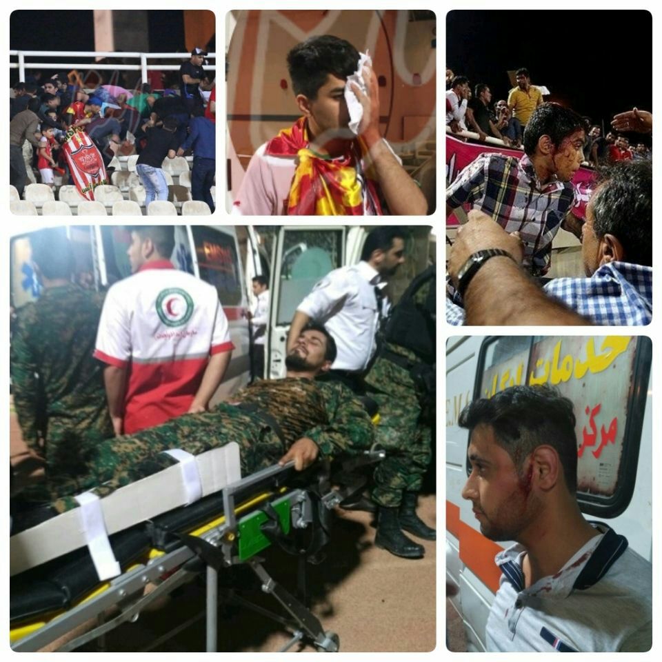 درگیری مردم و نیروهای انتظامی در ورزشگاه غدیر اهواز و گوشمالی یکی از سرکوبگران توسط مردم – ۱۸ مرداد ۹۷